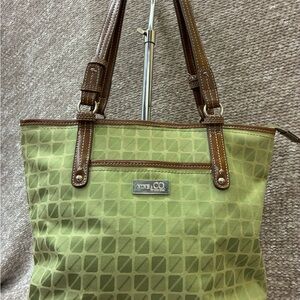 Nine & Co. Olive and Chocolate Tote